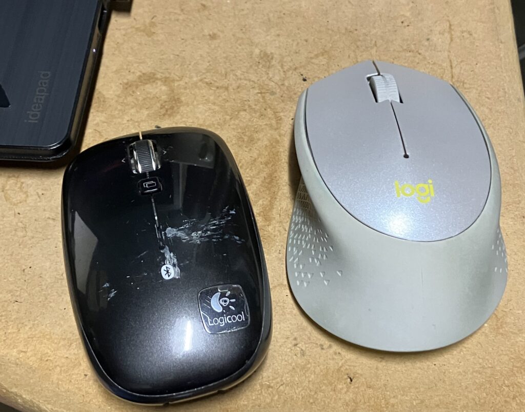 ２つの新旧ロジクールマウス